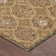 8' X 10' Gold And Orange Geometric Washable Indoor Outdoor Area Rug