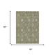 5' X 8' Sage And Green Geometric Washable Indoor Outdoor Area Rug
