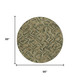 8' Olive Green And Copper Round Abstract Washable Indoor Outdoor Area Rug