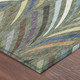 8' X 10' Green And Gold Abstract Washable Indoor Outdoor Area Rug