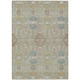 3' X 5' Sage And Green Floral Washable Indoor Outdoor Area Rug