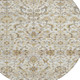 8' Ivory And Beige Round Floral Medallion Washable Indoor Outdoor Area Rug