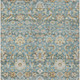 5' X 8' Teal Blue And Brown Floral Medallion Washable Indoor Outdoor Area Rug