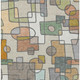5' X 8' Beige And Copper Geometric Washable Indoor Outdoor Area Rug