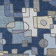 3' X 5' Navy Blue And Sky Blue Geometric Washable Indoor Outdoor Area Rug