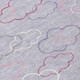 8' Lavender And Ivory Round Abstract Washable Indoor Outdoor Area Rug