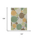 9' X 12' Green And Brown Geometric Washable Indoor Outdoor Area Rug