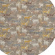8' Taupe And Gray Round Horse Washable Indoor Outdoor Area Rug
