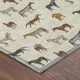 10' X 14' Beige And Brown Horse Washable Indoor Outdoor Area Rug