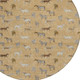 8' Gold And Beige Round Horse Washable Indoor Outdoor Area Rug