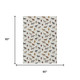5' X 8' Ivory And Gold Horse Washable Indoor Outdoor Area Rug