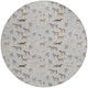 8' Silver And Beige Round Horse Washable Indoor Outdoor Area Rug