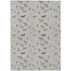 9' X 12' Silver And Beige Horse Washable Indoor Outdoor Area Rug