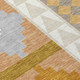 8' X 10' Beige And Orange Southwestern Washable Indoor Outdoor Area Rug