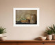 Basket of Flowers 1 White Framed Print Wall Art