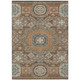 5' X 8' Orange And Copper Oriental Washable Indoor Outdoor Area Rug