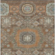 8' X 10' Orange And Copper Oriental Washable Indoor Outdoor Area Rug