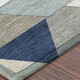 8' X 10' Navy Blue And Teal Blue Geometric Washable Indoor Outdoor Area Rug