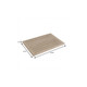 16" Beige Gray Teak Non Slip Bath Mat