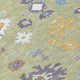 3' X 5' Green And Taupe Oriental Washable Indoor Outdoor Area Rug
