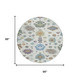 8' Ivory And Beige Round Oriental Washable Indoor Outdoor Area Rug