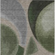 5' X 8' Olive Green And Green Abstract Washable Indoor Outdoor Area Rug