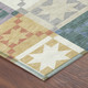 9' X 12' Silver And Gold Patchwork Washable Indoor Outdoor Area Rug