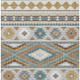 9' X 12' Ivory And Beige Southwestern Washable Indoor Outdoor Area Rug