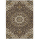 5' X 8' Chocolate And Brown Floral Medallion Washable Indoor Outdoor Area Rug