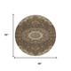 8' Chocolate And Brown Round Floral Medallion Washable Indoor Outdoor Area Rug