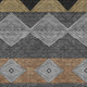 9' X 12' Black And Granite Gray Geometric Washable Indoor Outdoor Area Rug