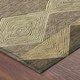 8' Chocolate And Brown Round Geometric Washable Indoor Outdoor Area Rug