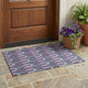 3' X 5' Plum And Lavender Geometric Washable Indoor Outdoor Area Rug