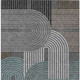 3' X 5' Charcoal And Gray Geometric Washable Indoor Outdoor Area Rug