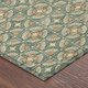 8' X 10' Green And Copper Geometric Washable Indoor Outdoor Area Rug