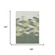 10' X 14' Green And Wheat Geometric Washable Indoor Outdoor Area Rug
