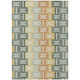3' X 5' Green And Gold Geometric Washable Indoor Outdoor Area Rug