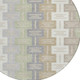 8' Ivory And Linen Round Geometric Washable Indoor Outdoor Area Rug