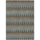 10' X 14' Brown And Chocolate Geometric Washable Indoor Outdoor Area Rug