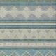 5' X 8' Teal Blue And Beige Southwestern Washable Indoor Outdoor Area Rug
