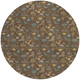 8' Chocolate And Brown Round Cactus Washable Indoor Outdoor Area Rug