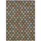 3' X 5' Chocolate And Brown Floral Washable Indoor Outdoor Area Rug