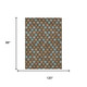 8' X 10' Chocolate And Brown Floral Washable Indoor Outdoor Area Rug