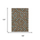 10' X 14' Chocolate And Brown Floral Washable Indoor Outdoor Area Rug