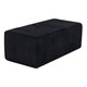 51" Black Corduroy Ottoman