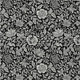 9' X 12' Black And Ivory Floral Washable Indoor Outdoor Area Rug