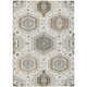 3' X 5' Ivory And Beige Tribal Washable Indoor Outdoor Area Rug
