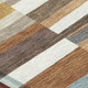 10' X 14' Orange And Copper Striped Washable Indoor Outdoor Area Rug