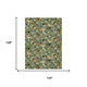 9' X 12' Olive Green And Fern Green Cactus Washable Indoor Outdoor Area Rug