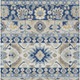 9' X 12' Navy Blue And Ivory Cactus Washable Indoor Outdoor Area Rug